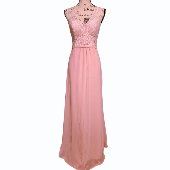 Alexia Designs Blush Pink Maxi Dressh Lace - Picture 4 of 10